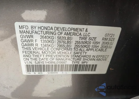 2022 Acura Mdx A-Spec Package z USA, uszkodzony, nr VIN 5J8YE1H08NL019997